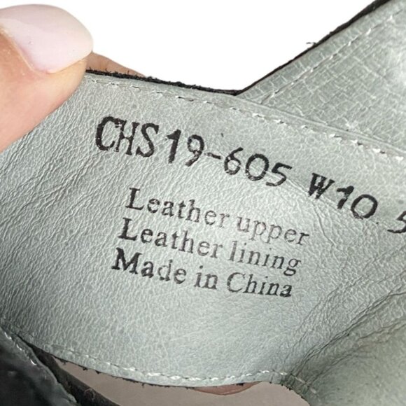 David Tate Women’s Black Leather Slingback Sandals Size 10.5 – Resort Boho Work - Picture 5 of 9